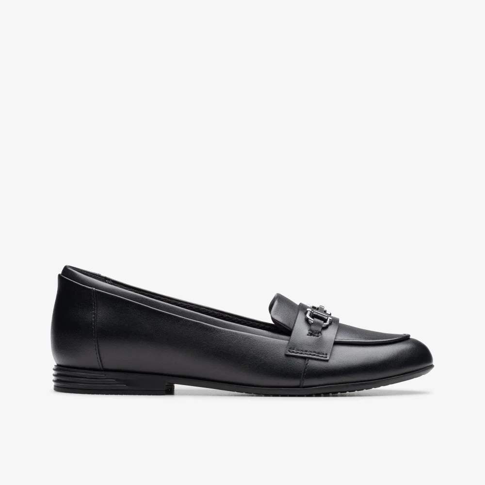 Clarks School FinjaLoafer Y. Black Leather Standard - 3 Image 1