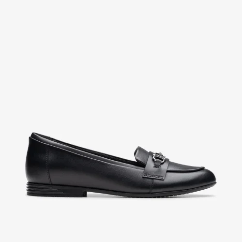 Clarks School FinjaLoafer Y. Black Leather Standard - 3 Image 1
