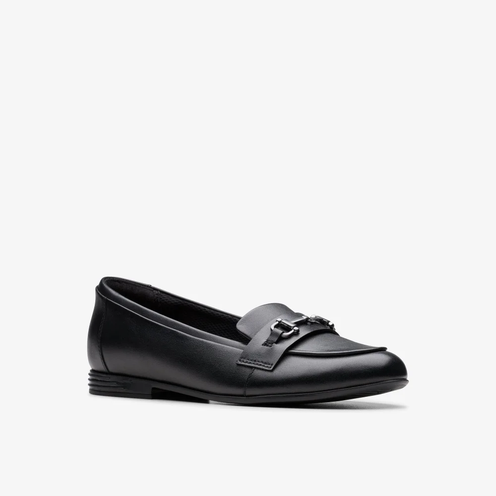 Clarks School FinjaLoafer Y. Black Leather Standard - 3 Image 4