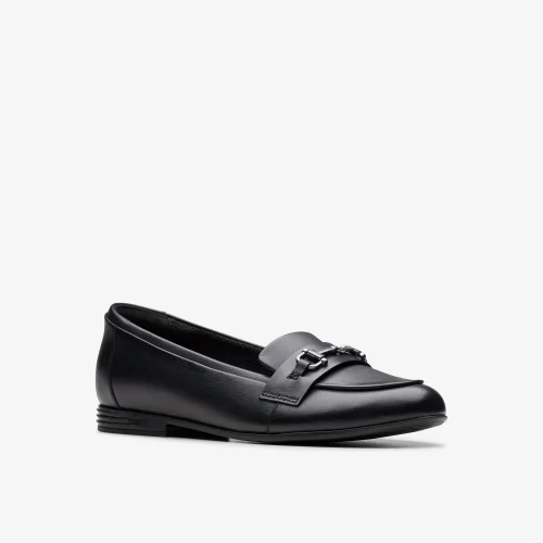 Clarks School FinjaLoafer Y. Black Leather Standard - 3 Image 4