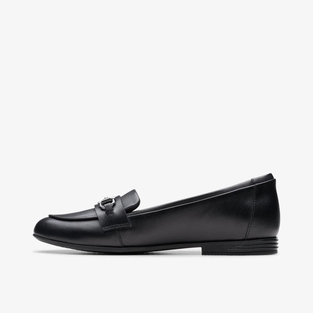 Clarks School FinjaLoafer Y. Black Leather Standard - 3 Image 2