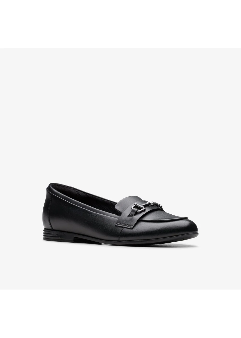 Clarks School Girls Black FinjaLoafer Y. Leather Standard - 3 Image 4