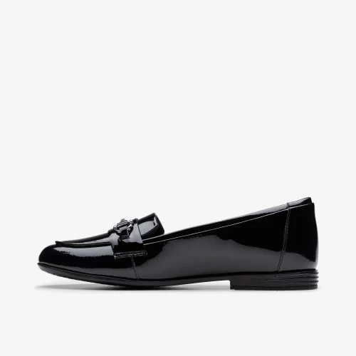 Clarks School FinjaLoafer Y. Black Leather Wide - 3 Image 2