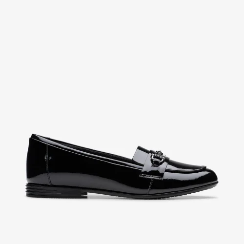 Clarks School FinjaLoafer Y. Black Leather Wide - 3 Image 1