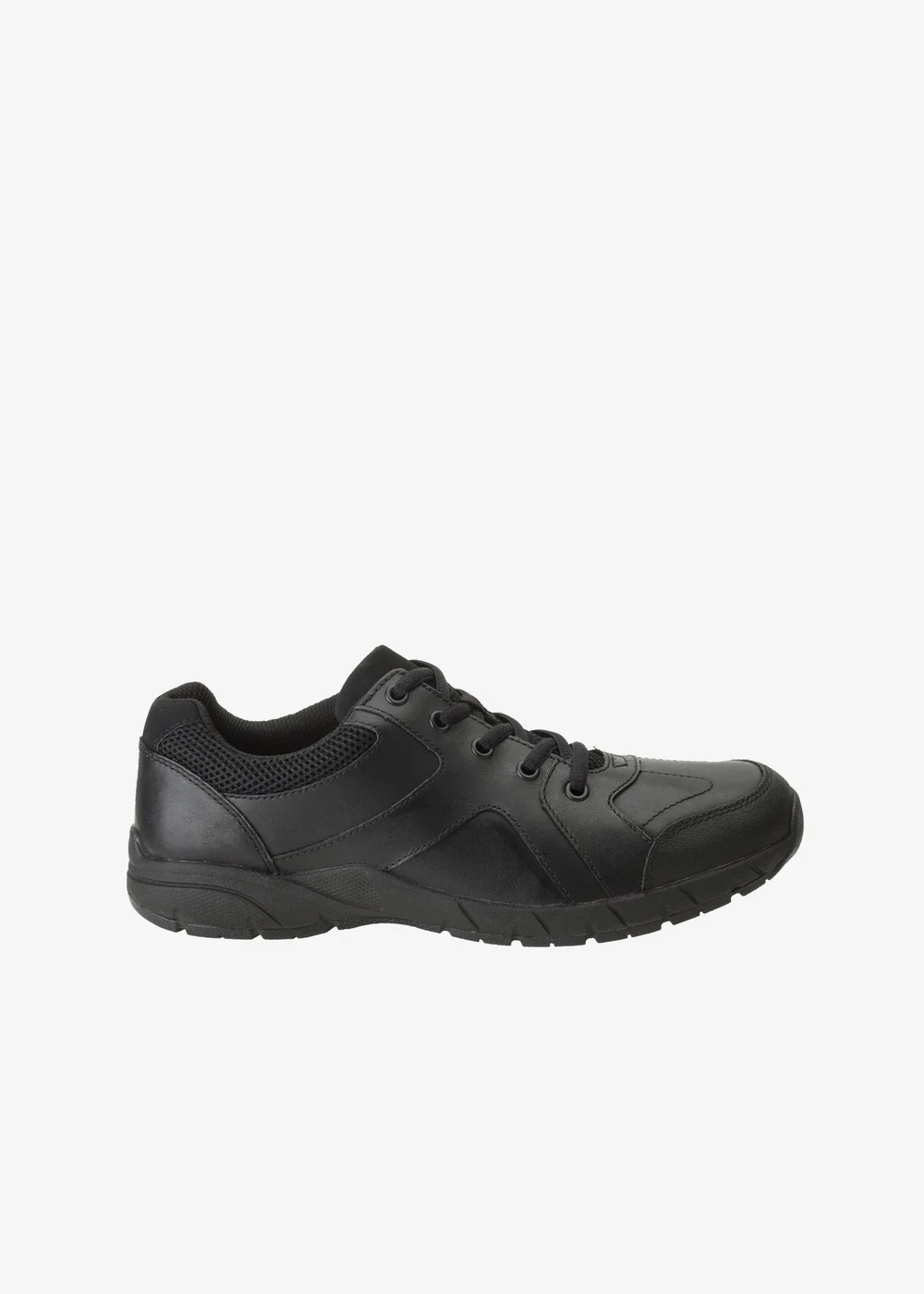 Clarks School Air NorfolkSnr Black Leather Wide - 3.5 Image 1