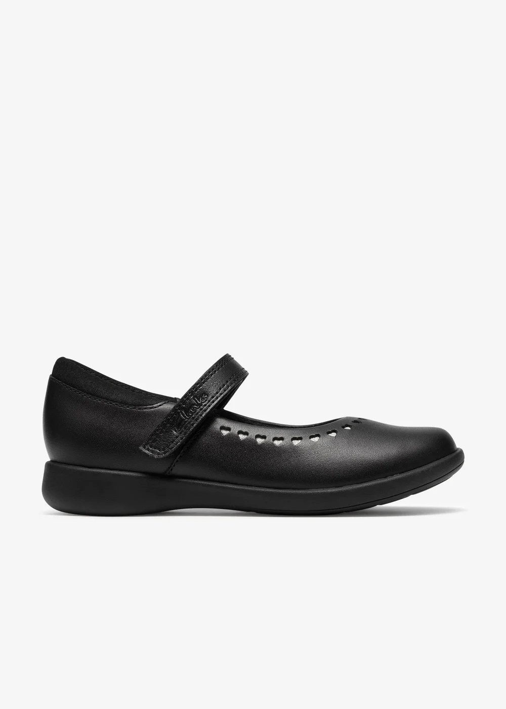 Clarks School EtchShimmer K. Black Leather Standard - 11 Infants Image 1