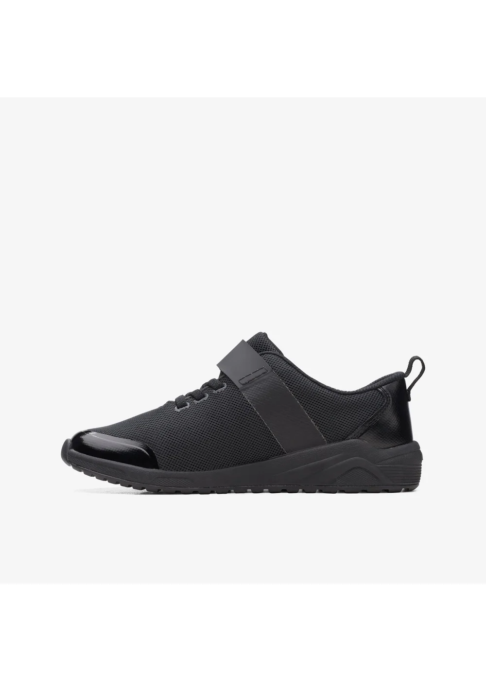 Clarks School Aeon Pace Older Black Textile Wide - 1 Image 2