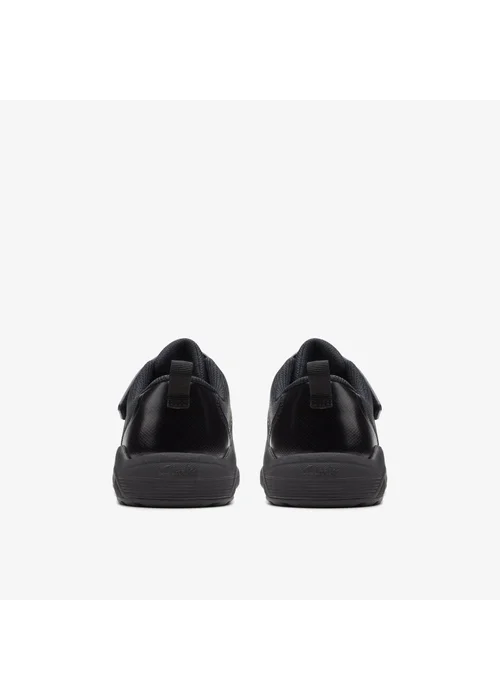 Clarks School Aeon Pace Older Black Textile Wide - 1 Image 6