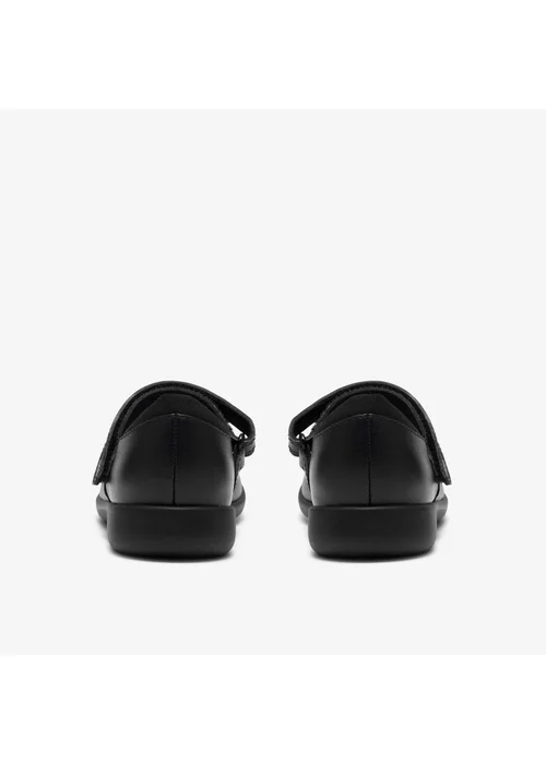 Clarks School EtchShimmer K. Black Leather Wide - 10.5 Infants Image 5