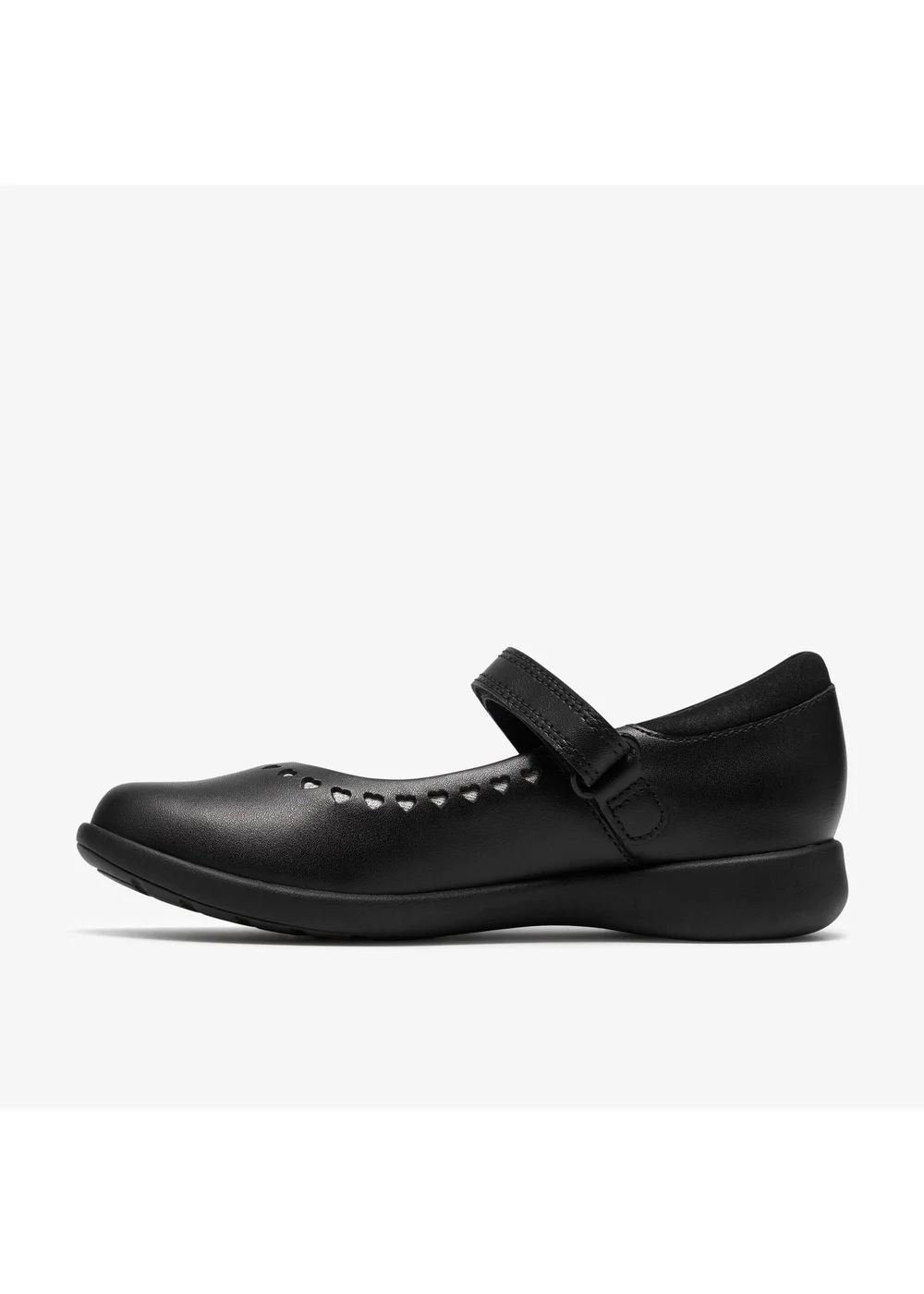 Clarks School EtchShimmer K. Black Leather Wide - 10.5 Infants Image 2