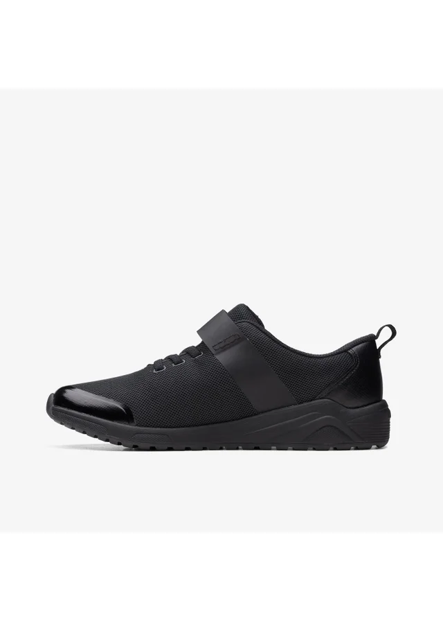 Clarks School Boys Black Aeon Pace Youth Textile Standard