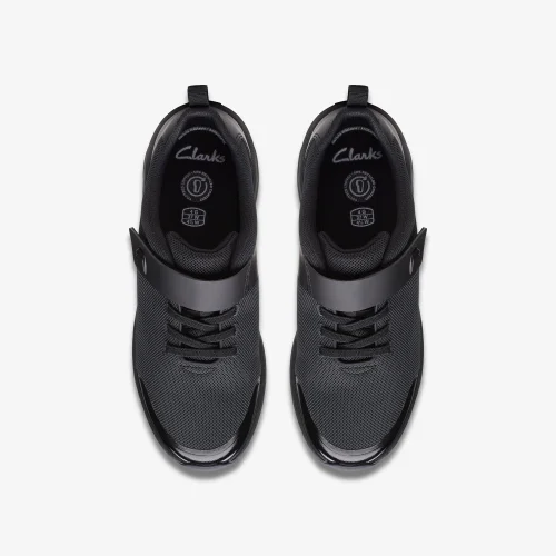 Clarks School Aeon Pace Youth Black Textile Standard - 5.5 Image 5