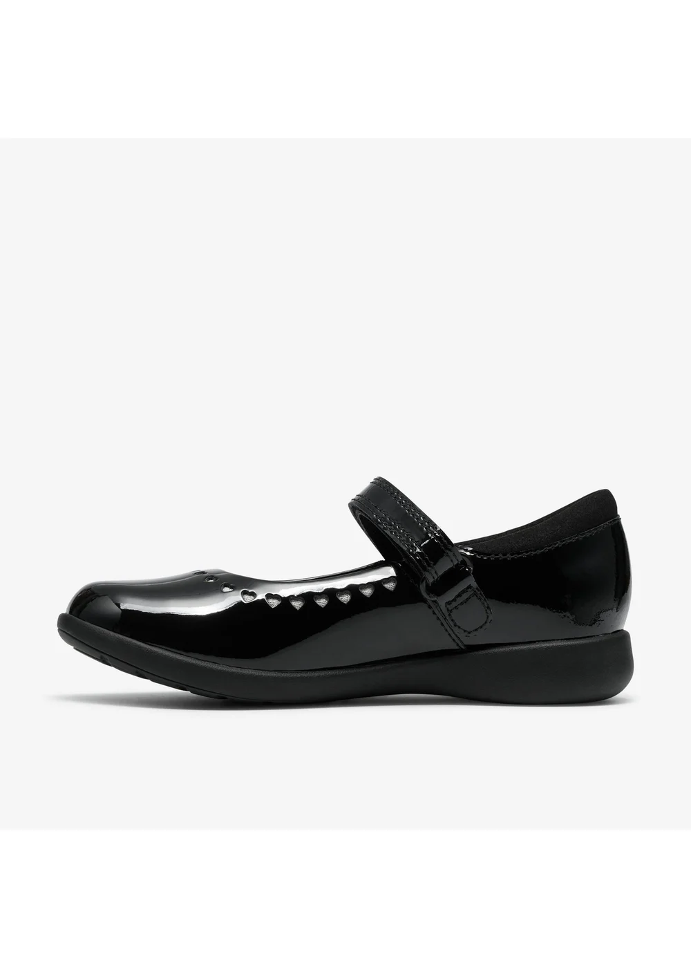 Clarks School EtchShimmer K. Black Leather Wide - 10 Infants Image 2