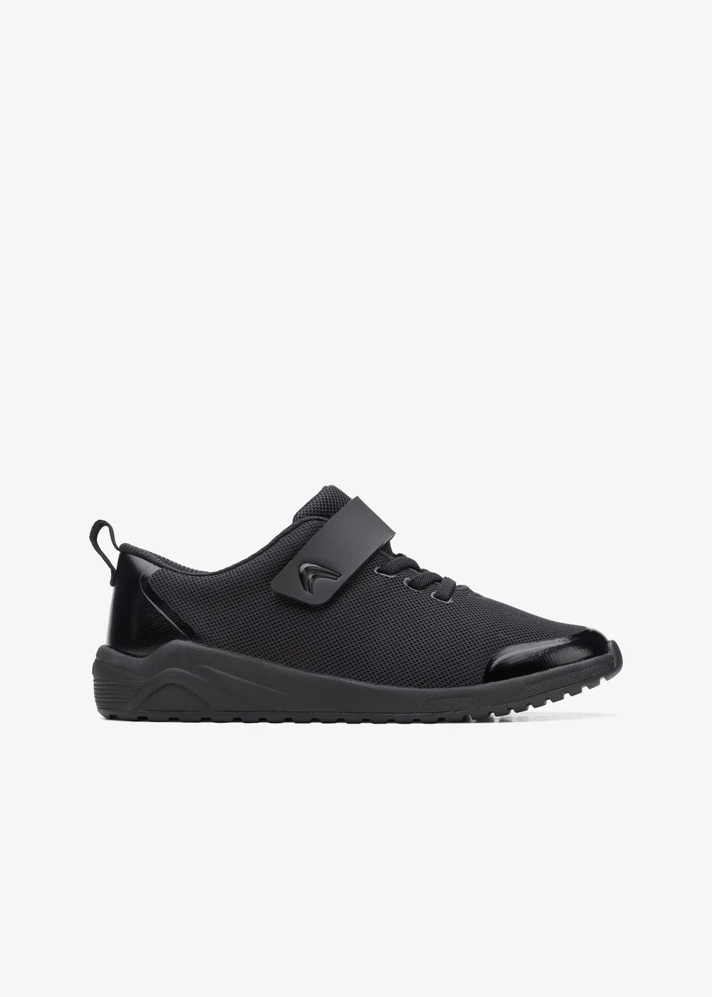 Clarks School Girls Black Prague Lace Youth Patent Wide - 3.5 Image 1