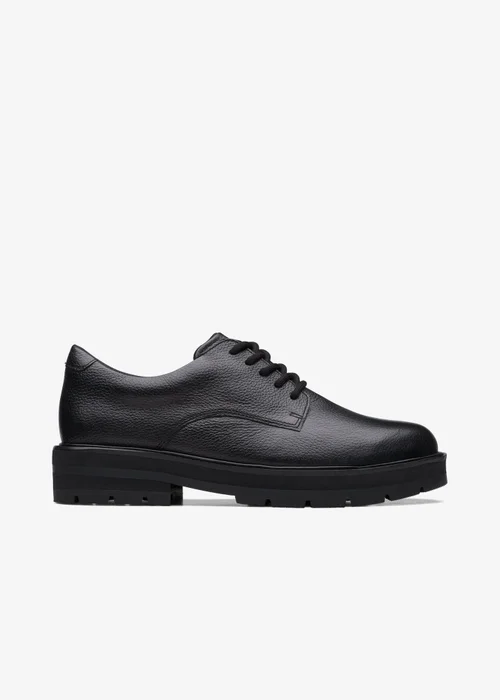 Clarks School Girls Black Prague Lace Youth Leather Standard - 3 Image 1