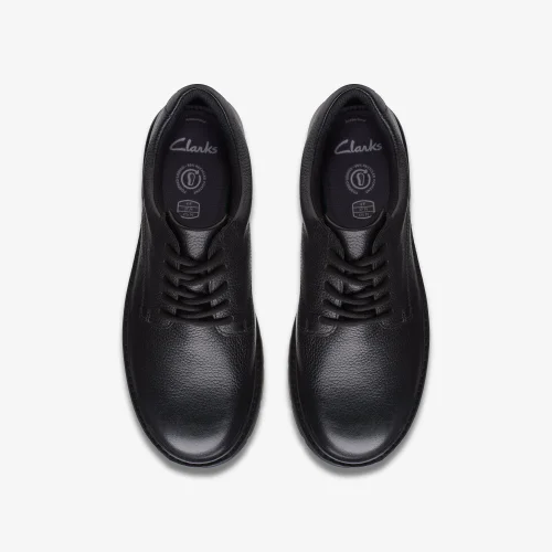 Clarks School Prague Lace Youth Black Leather Standard - 5 Image 6