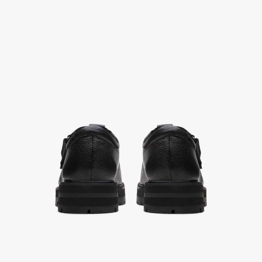 Clarks School Prague Brill Youth Black Leather Wide - 3 Image 5