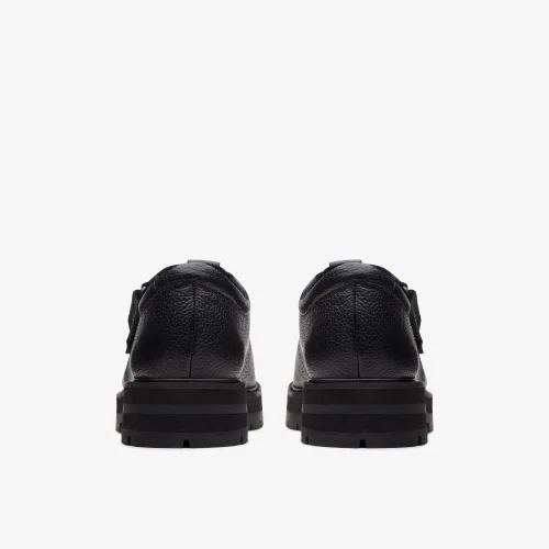 Clarks School Prague Brill Youth Black Leather Wide - 3 Image 5