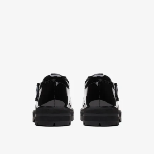 Clarks School Prague Brill Youth Black Patent Standard - 5.5 Image 5