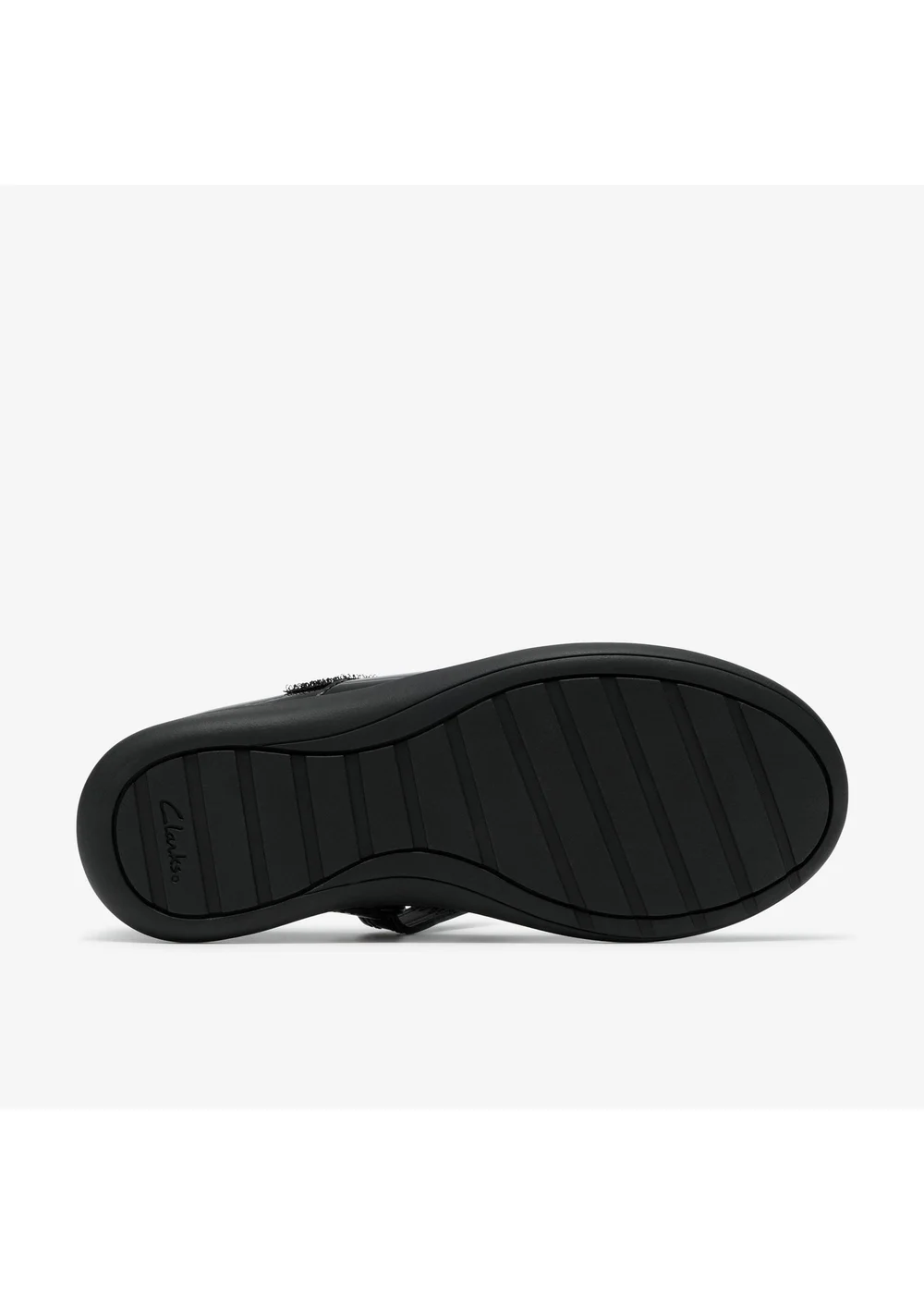 Clarks School EtchShimmer K. Black Leather Standard - 12 Infants Image 3