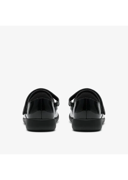 Clarks School EtchShimmer K. Black Leather Standard - 12 Infants Image 5