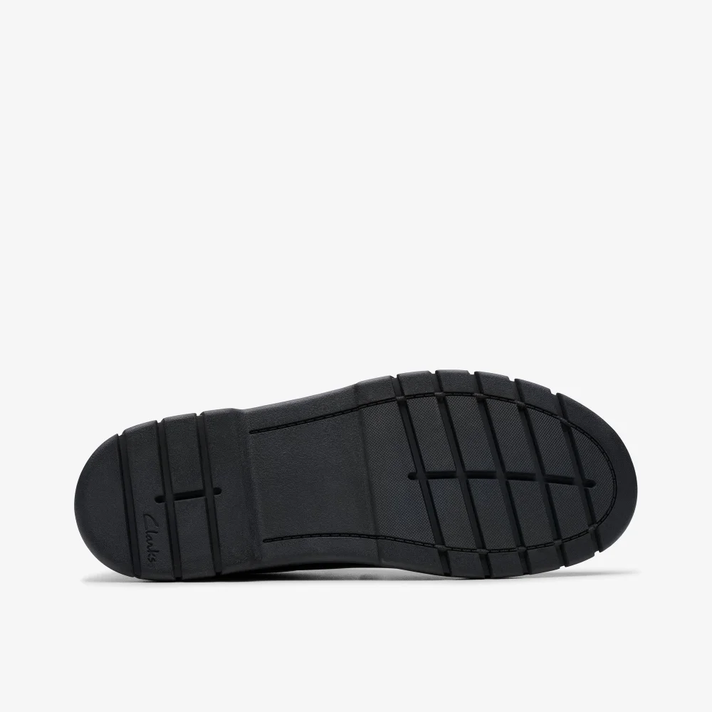 Clarks School Branch Low Youth Black Leather Standard - 4.5 Image 5