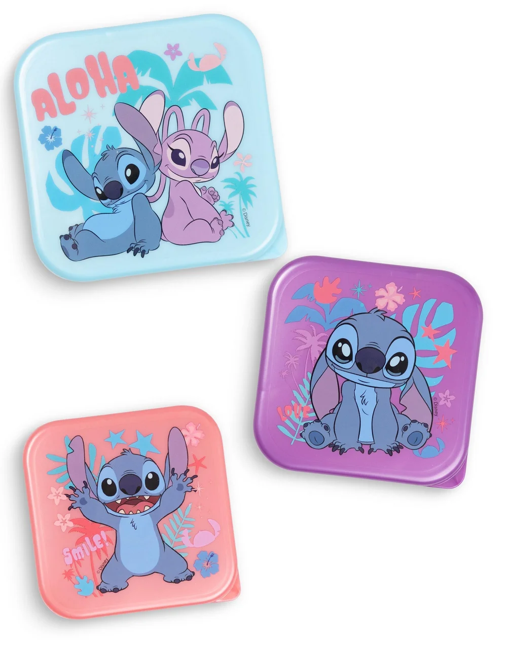 Vanilla Underground Disney Stitch Girls Blue Aloha Lunch Bag Bottle & 3 Snack Pot (One Size) - One Size Image 4