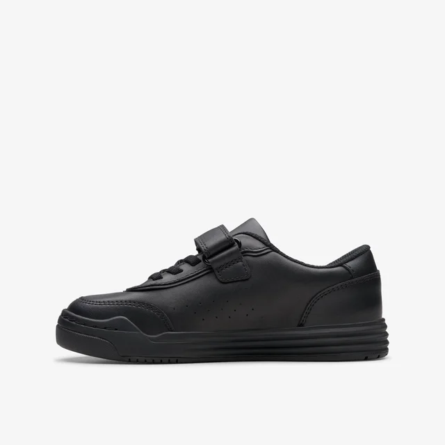 Clarks School Boys Black Urban Bright Kid Leather Standard