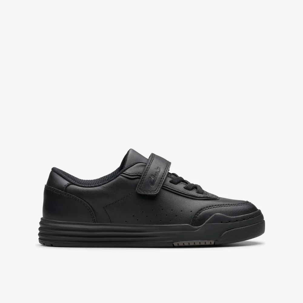 Clarks School Urban Bright Kid Black Leather Standard - 8.5 Infant Image 1