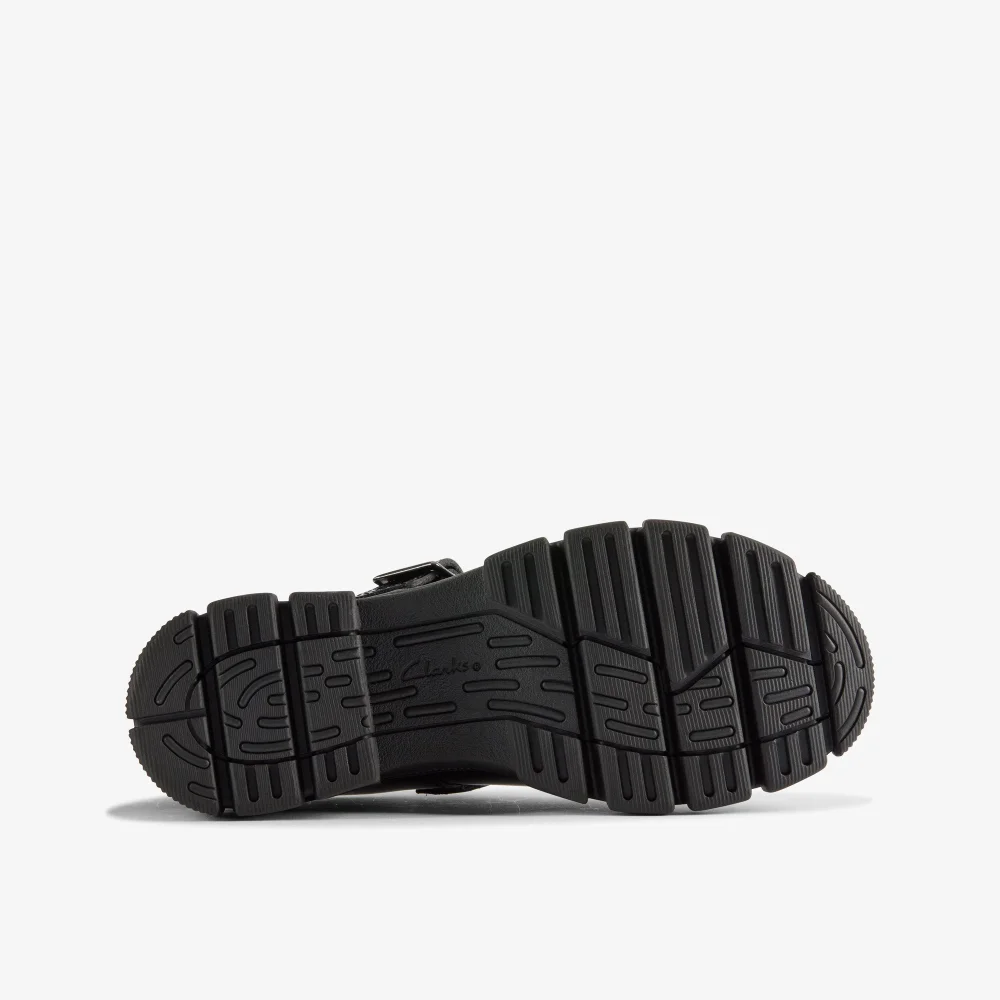 Clarks School Evyn Bar Kid Black Patent Wide - 10.5 Infant Image 3