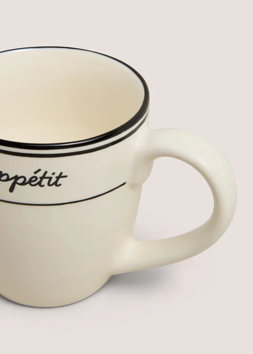 Black Ceramic Bon Appetit Mug Image 2