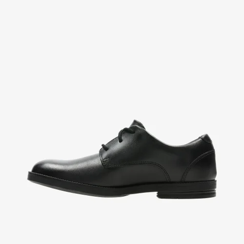 Clarks School Rufus Edge Kid Black Leather Standard - 13 Infants Image 2