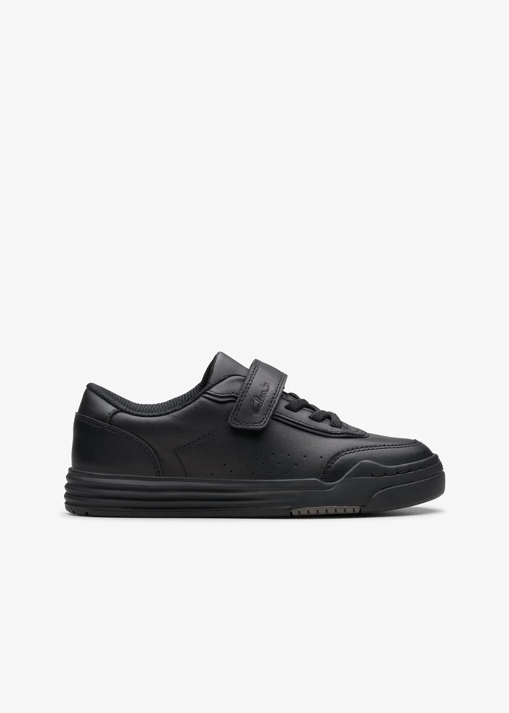 Clarks School Boys Black Urban Bright Kid Leather Wide - 9 Infants Image 1