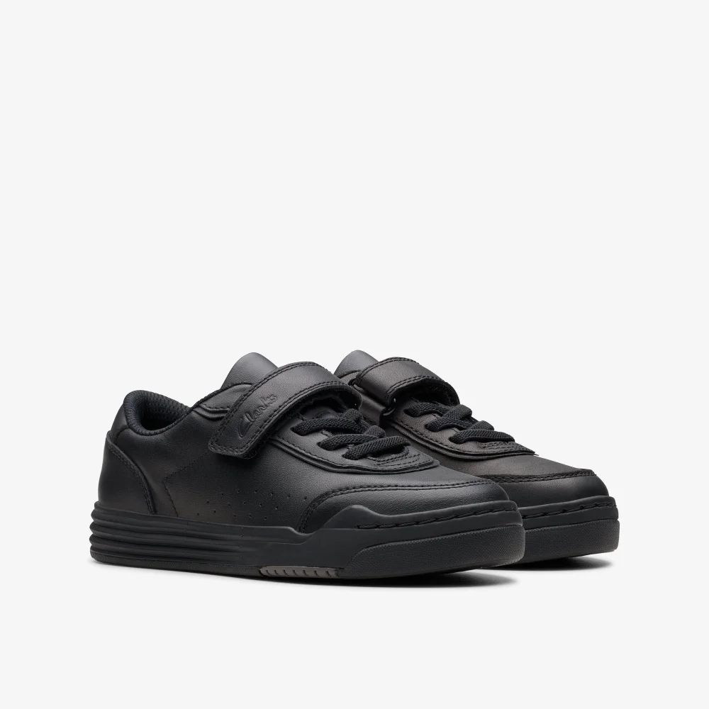 Clarks School Urban Bright Kid Black Leather Wide - 9 Infant Image 4