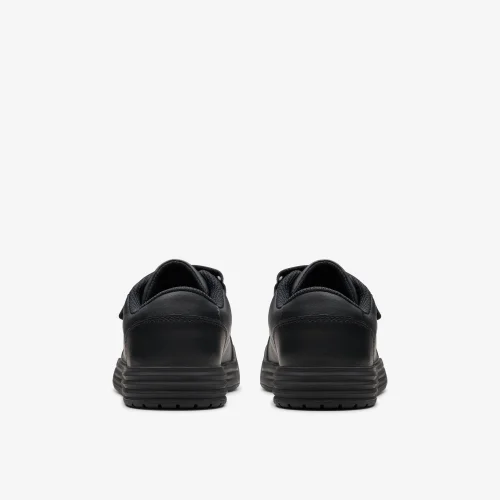 Clarks School Urban Bright Kid Black Leather Wide - 9 Infant Image 5