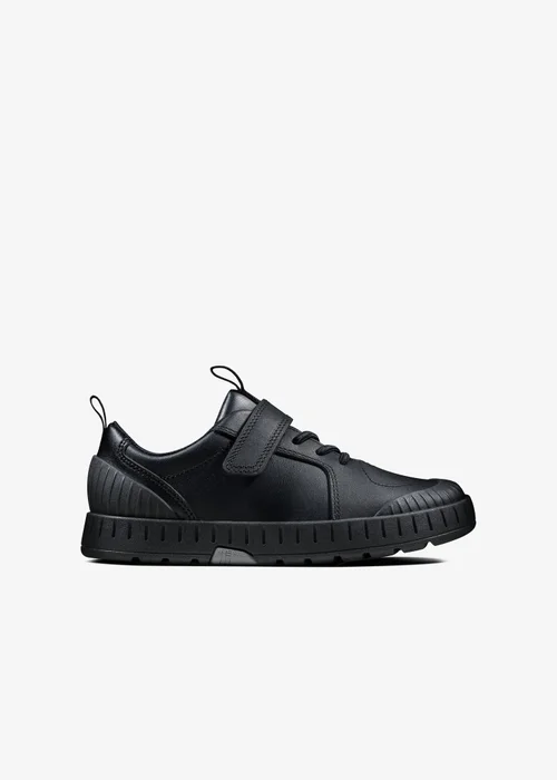 Clarks School Apollo Step Toddler Black Leather Standard - 7.5 Infants Image 1