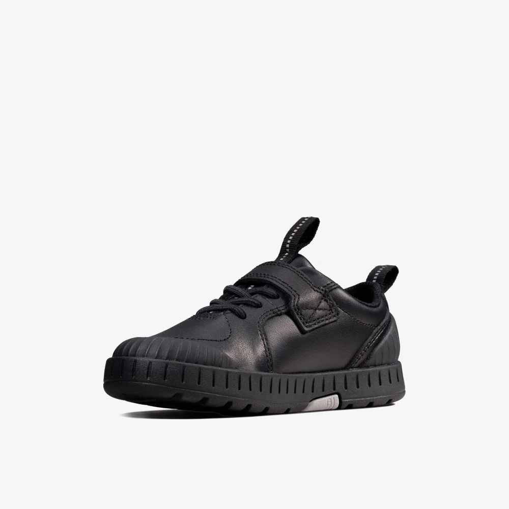 Clarks School Apollo Step Toddler Black Leather Standard - 7.5 Infants Image 4