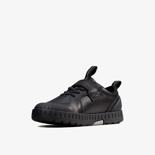 Clarks School Apollo Step Toddler Black Leather Standard - 7.5 Infants Image 4