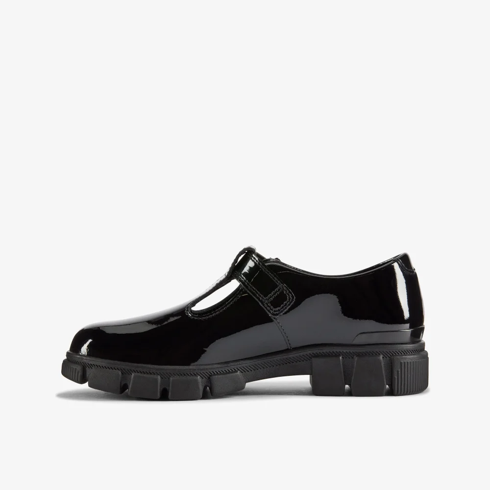 Clarks School Evyn Bar Kid Black Patent Standard - 11 Infant Image 2
