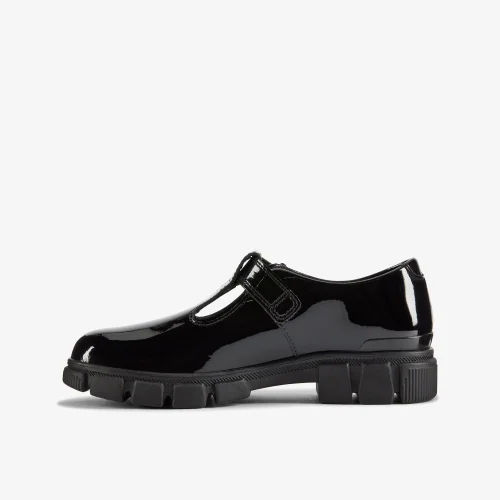 Clarks School Evyn Bar Kid Black Patent Standard - 11 Infant Image 2