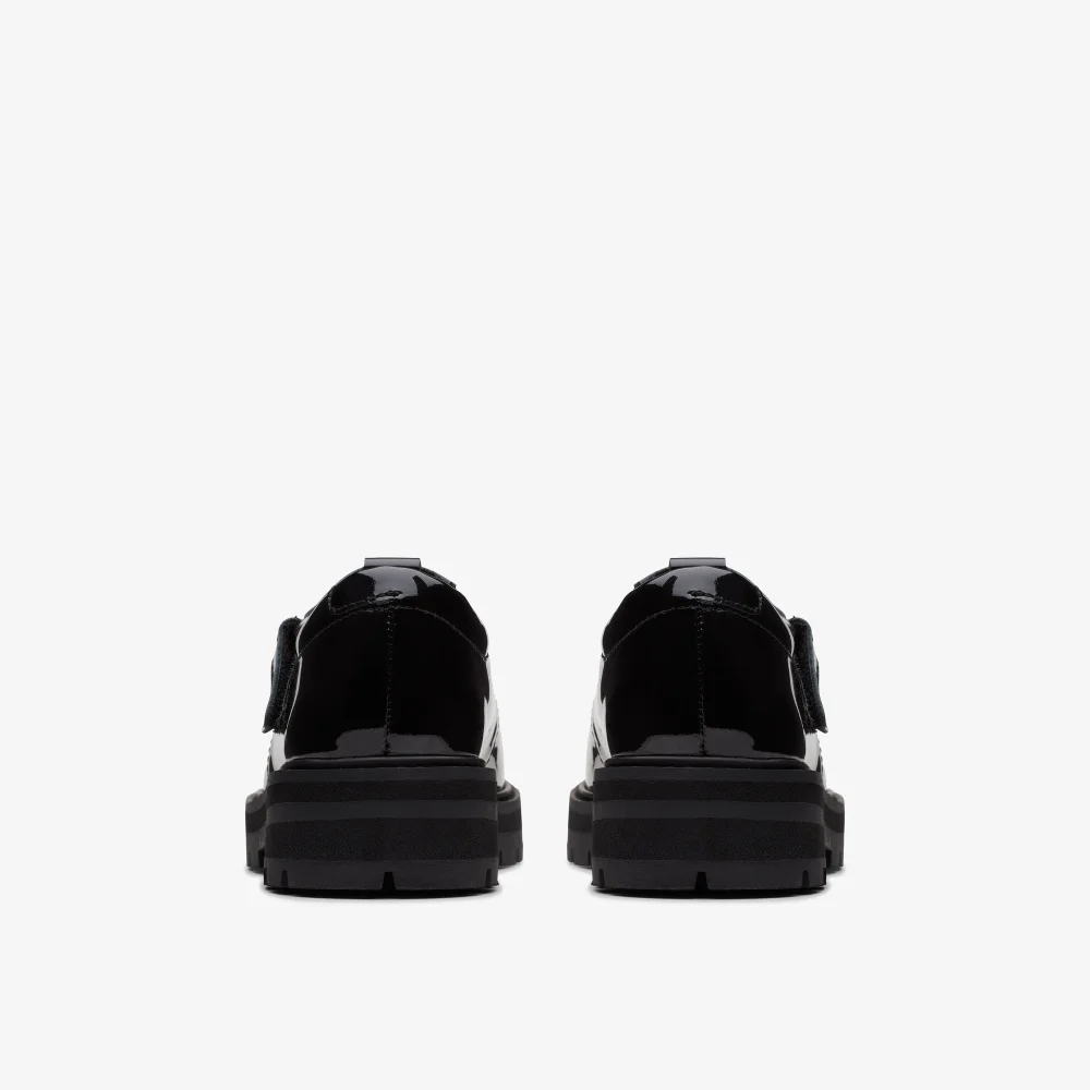 Clarks School Prague Brill Kid Black Patent Wide - 11 Infant Image 5