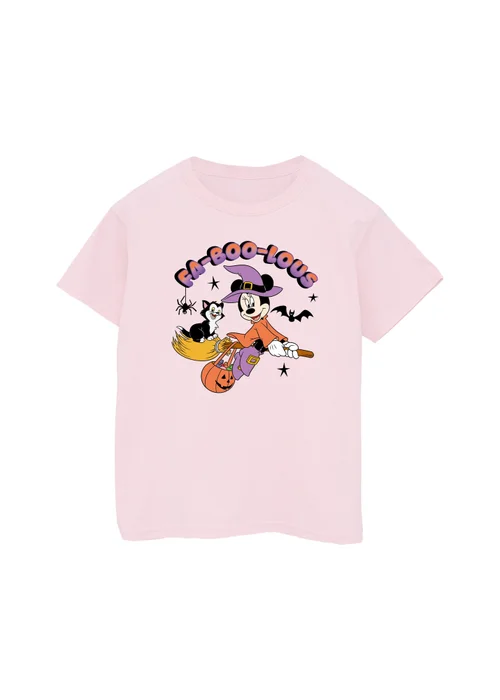 Ada & Ted Disney Minnie Mouse Faboolous Halloween Girls Pink Graphic T-Shirt (3-13 Years) - 12-13 yrs Image 1