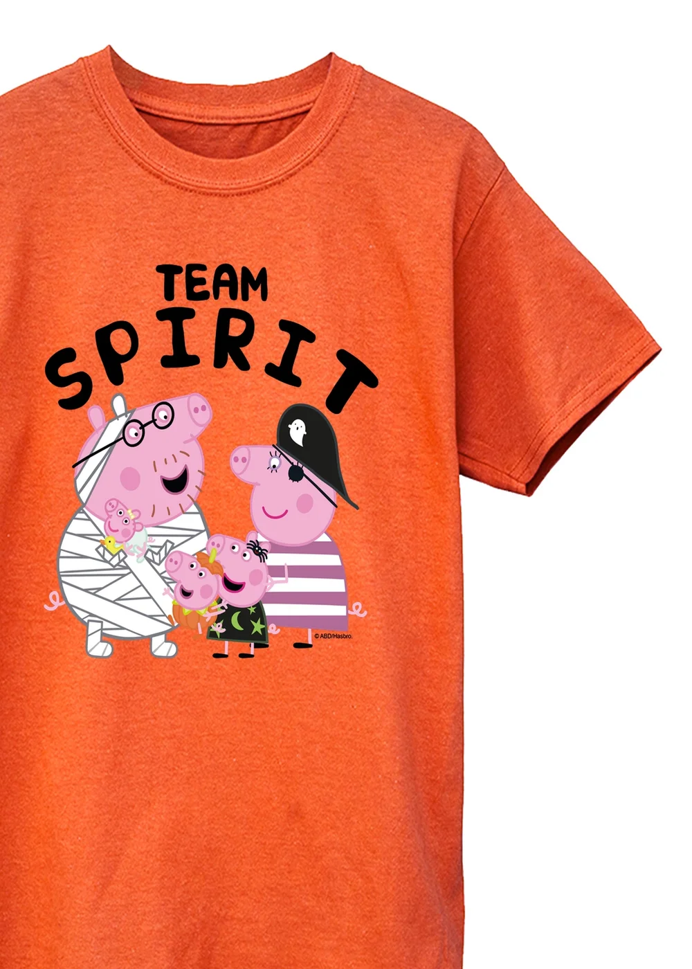 Ada & Ted Peppa Pig Team Spirit Halloween Girls Orange Graphic T-Shirt (3-13 Years) - 12-13 yrs Image 2