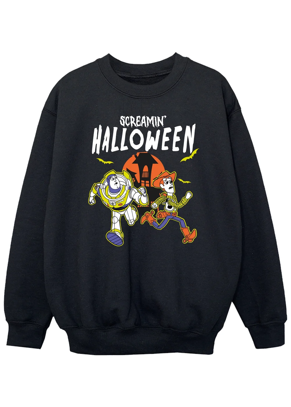 Ada & Ted Disney Toy Story Halloween And Beyond Boys Black Graphic Sweatshirt (3-13 Years) - 12-13 yrs Image 1