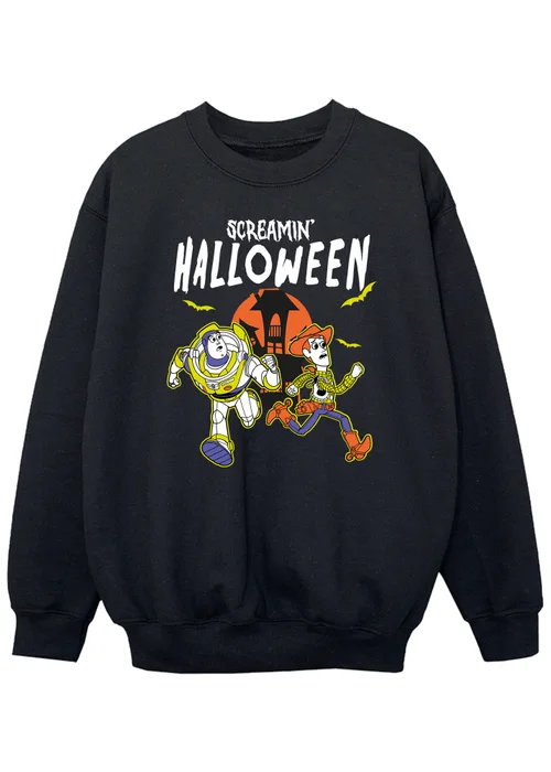 Ada & Ted Disney Toy Story Halloween And Beyond Boys Black Graphic Sweatshirt (3-13 Years) - 12-13 yrs Image 1