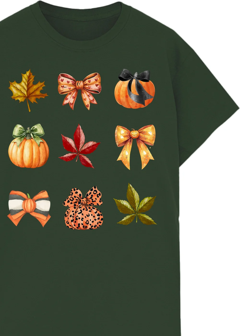 Spiral Galaxy Autumn Season Green Graphic Boyfriend Fit T-Shirt - 3XL Image 2