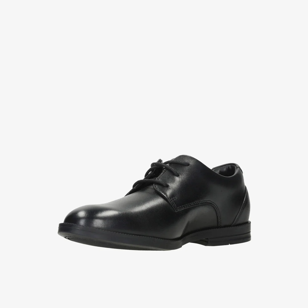 Clarks School Rufus Edge Youth Black Leather Standard - 4 Image 4