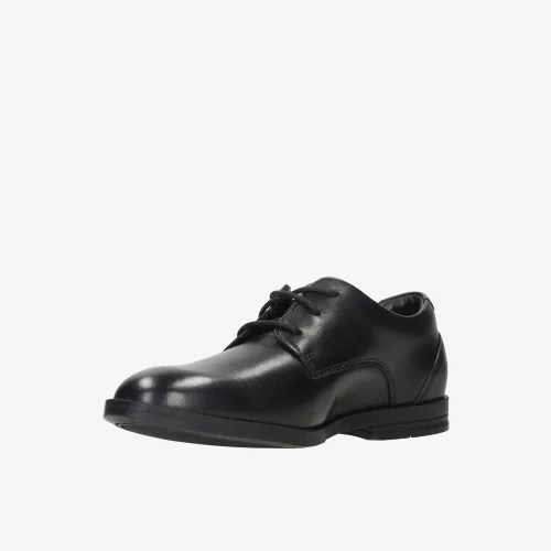 Clarks School Rufus Edge Youth Black Leather Standard - 4 Image 4