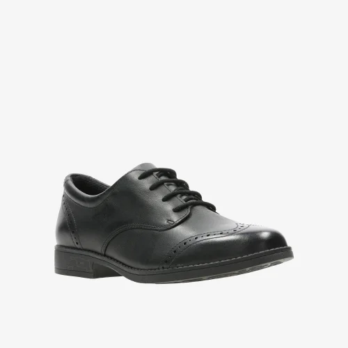 Clarks School Sami Walk Youth Black Leather Standard - 3.5 Image 3