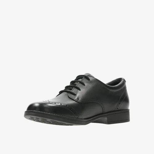 Clarks School Sami Walk Youth Black Leather Standard - 3.5 Image 4